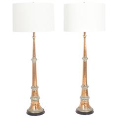 Vintage Elegant Pair of Indian Horn Table Lamps