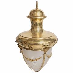 Antique French Gilt Brass Lantern