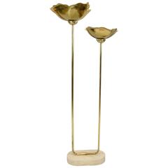 Midcentury Two Light Flower Floor Form Lamp In by Tomasso Barbi