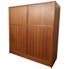 Tall Danish Gentleman's Chest with Tambour Doors 10