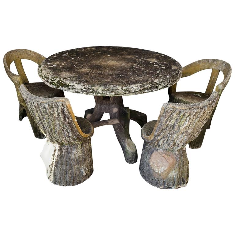 Garden Furniture France set of fois bois table and chairs garden furniture, france, circa Garden Furniture France set of fois bois table and chairs garden furniture, france, circa