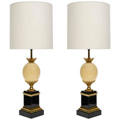 Pair of Ostrich Egg Lamps by Maison Charles