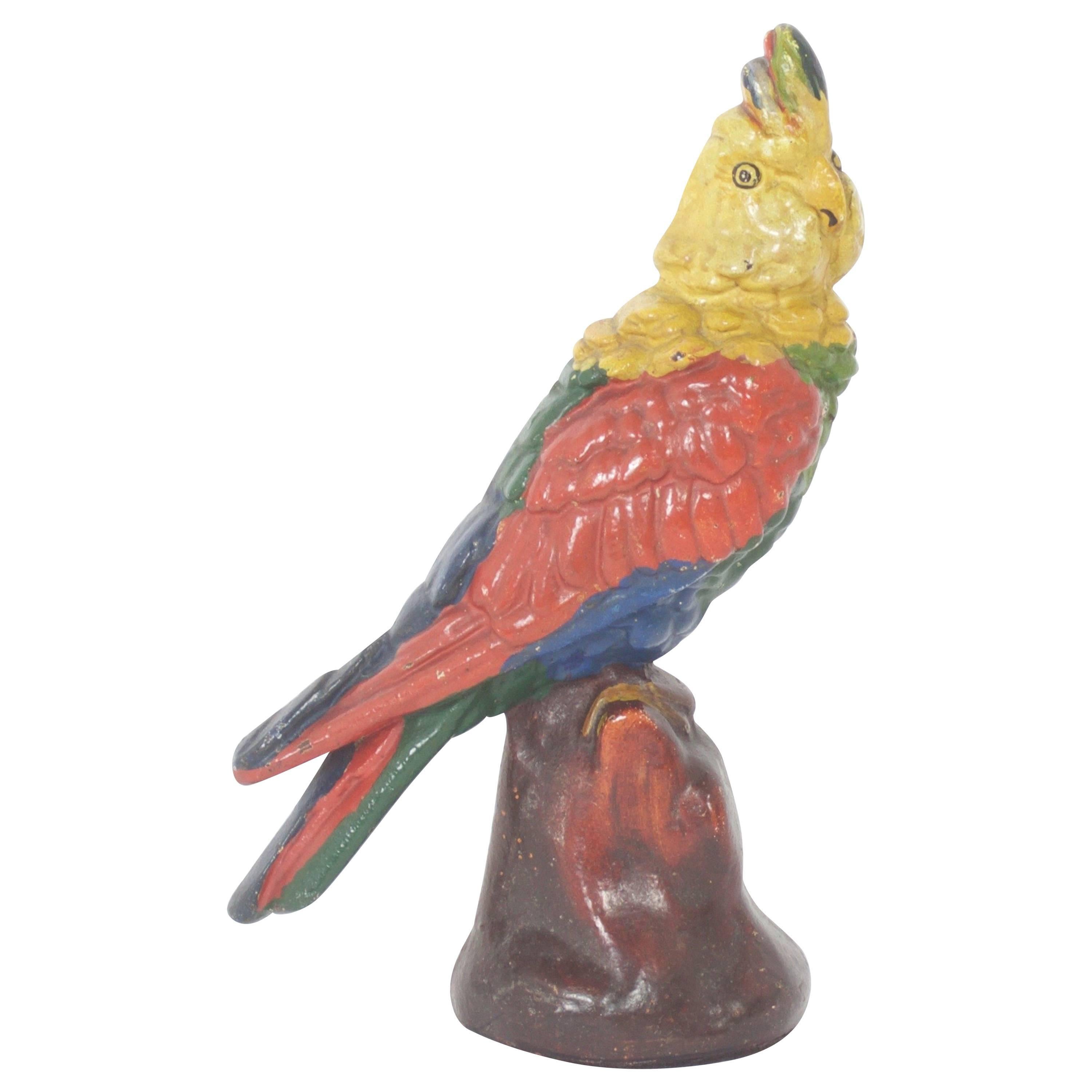 Cast Iron Parrot Doorstop