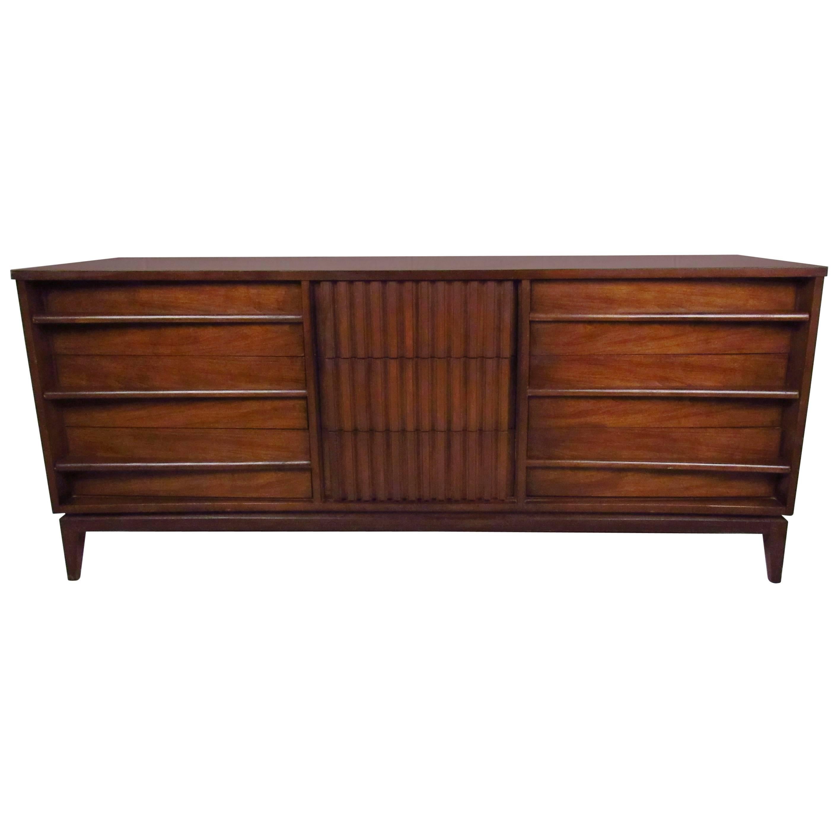 Mid-century Modern American-Made Louvered Front Dresser