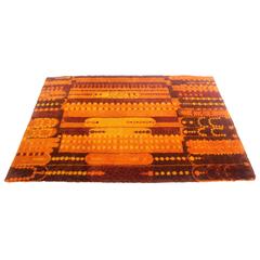 Large, Lush Danish Modern Rya Rug