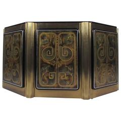Stunning Mastercraft Demilune Console Cabinet by Bernhard Rohne 1