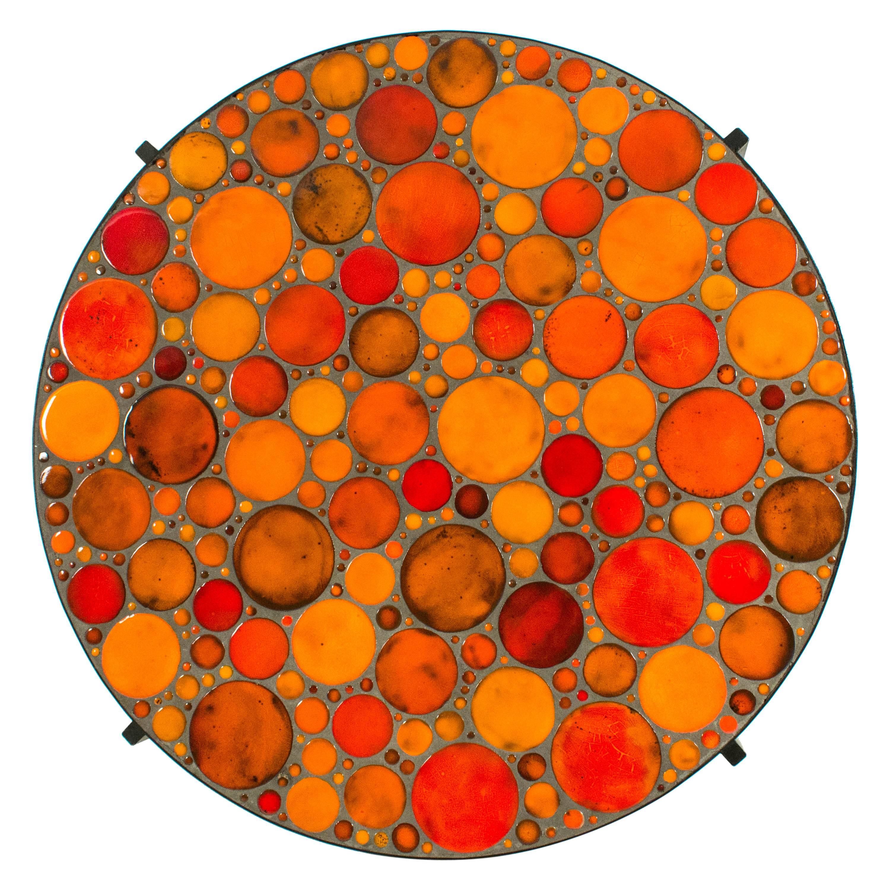 Mid-Century Modern Coffee Table with Mosaic Tile Top, 1960s