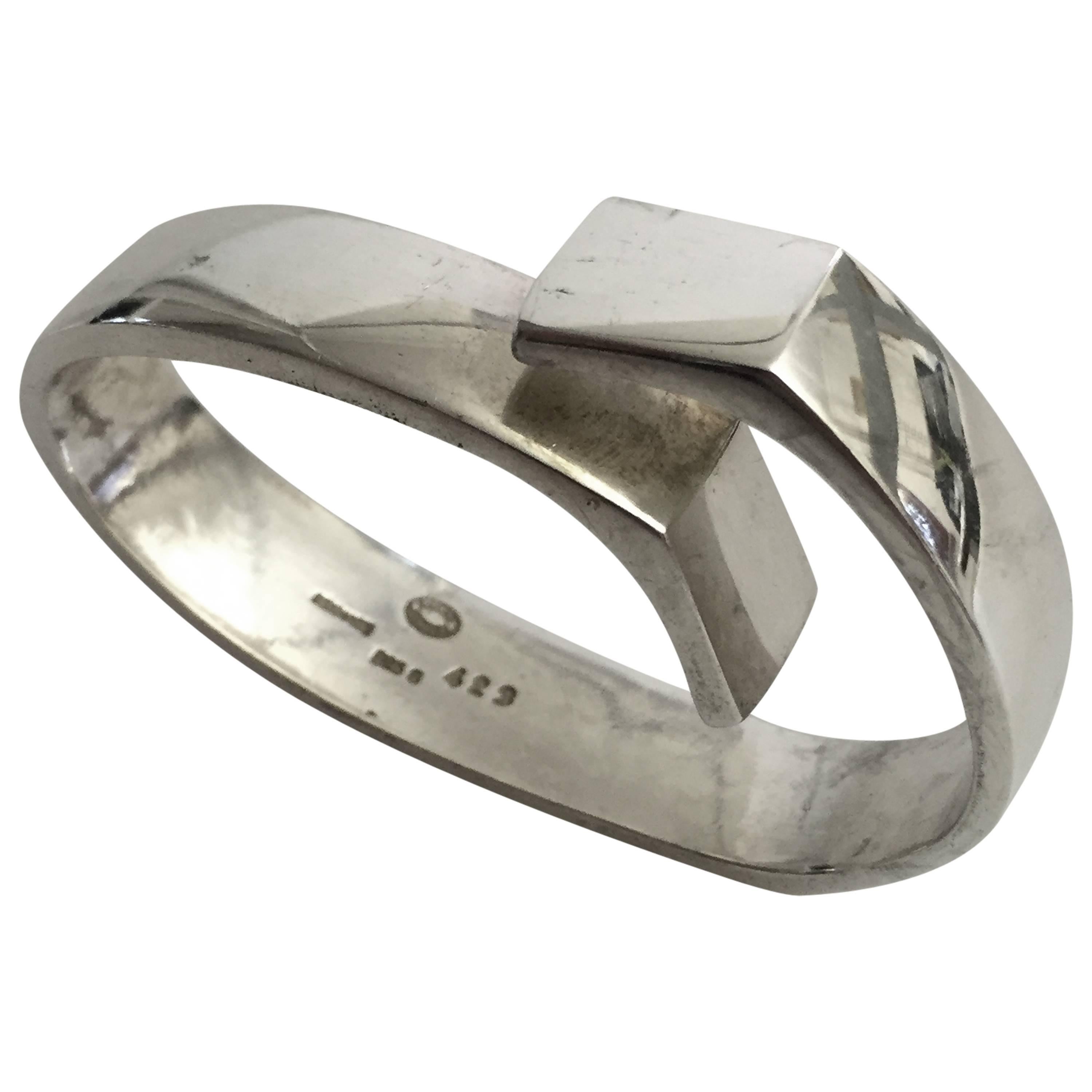 Georg Jensen Sterling Silver Napkin Ring For Sale
