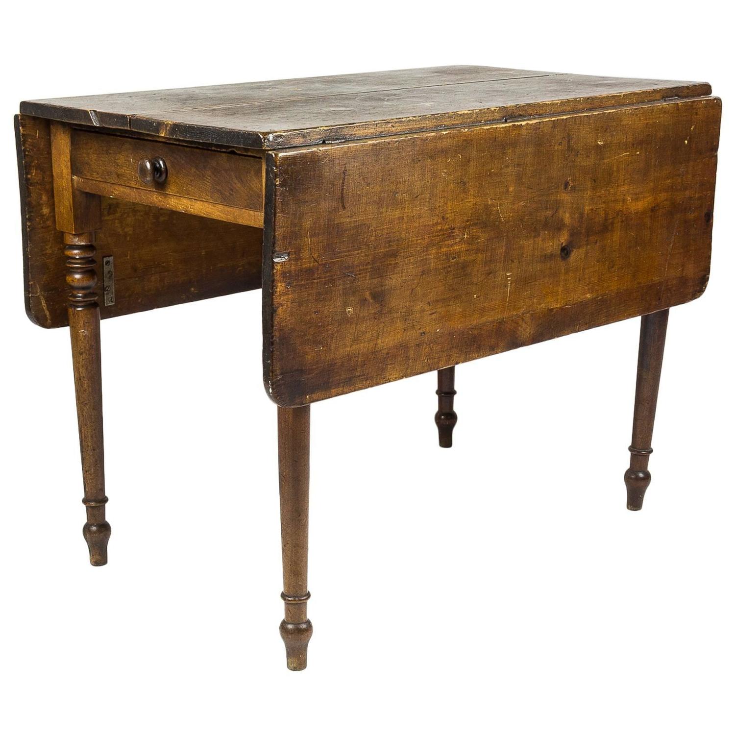 Edwardian DropLeaf Kitchen Table at 1stdibs