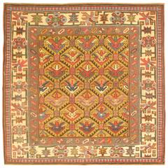 Antique Decorative Shirvan Square Rug 11