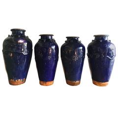 Antique Set of Four Martavan Jars