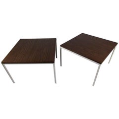 Pair of Low Mid-Century Side Tables By Knoll