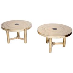 Pair of One of a Kind Tables by Dessauvages