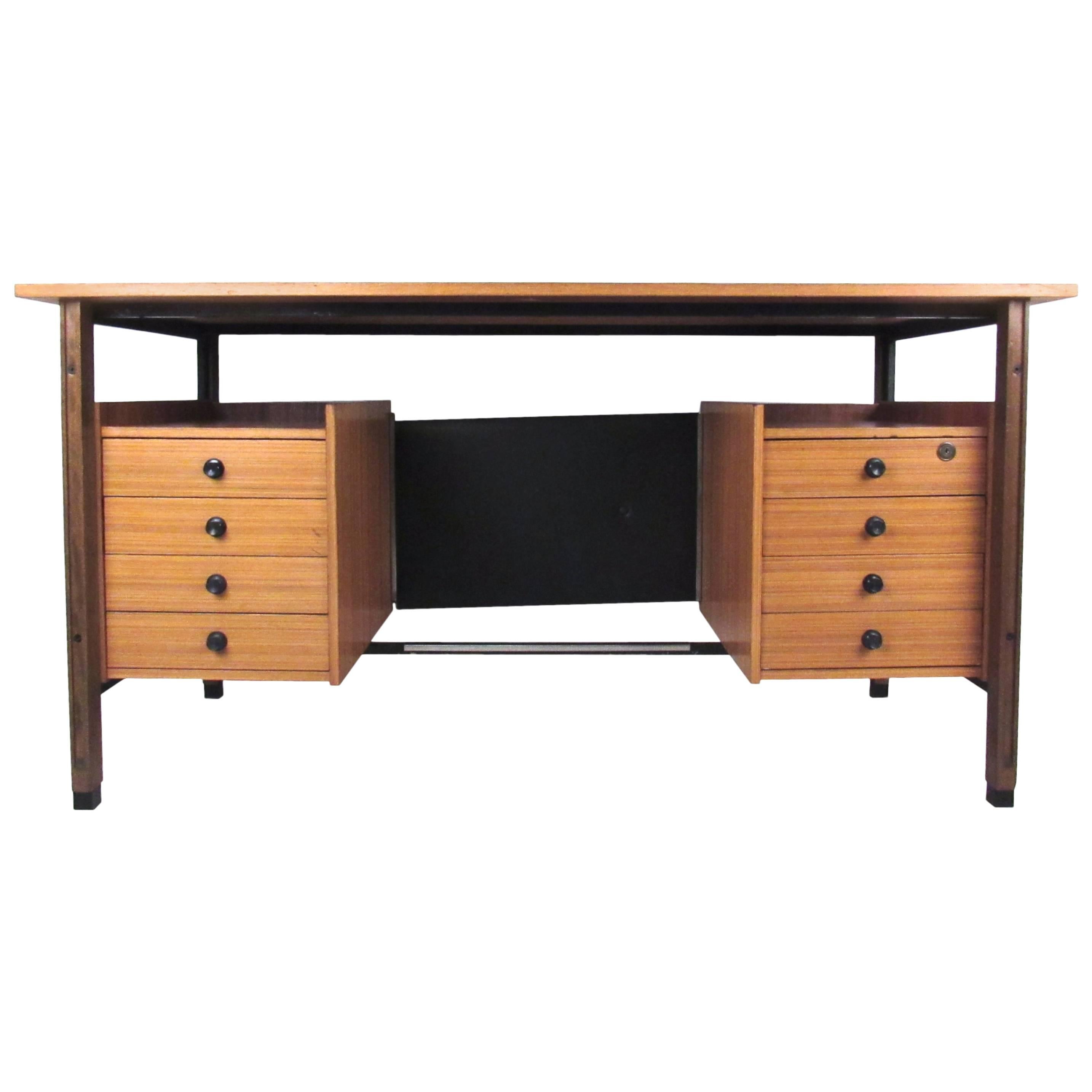 Unique Midcentury Style Floating Top Desk For Sale