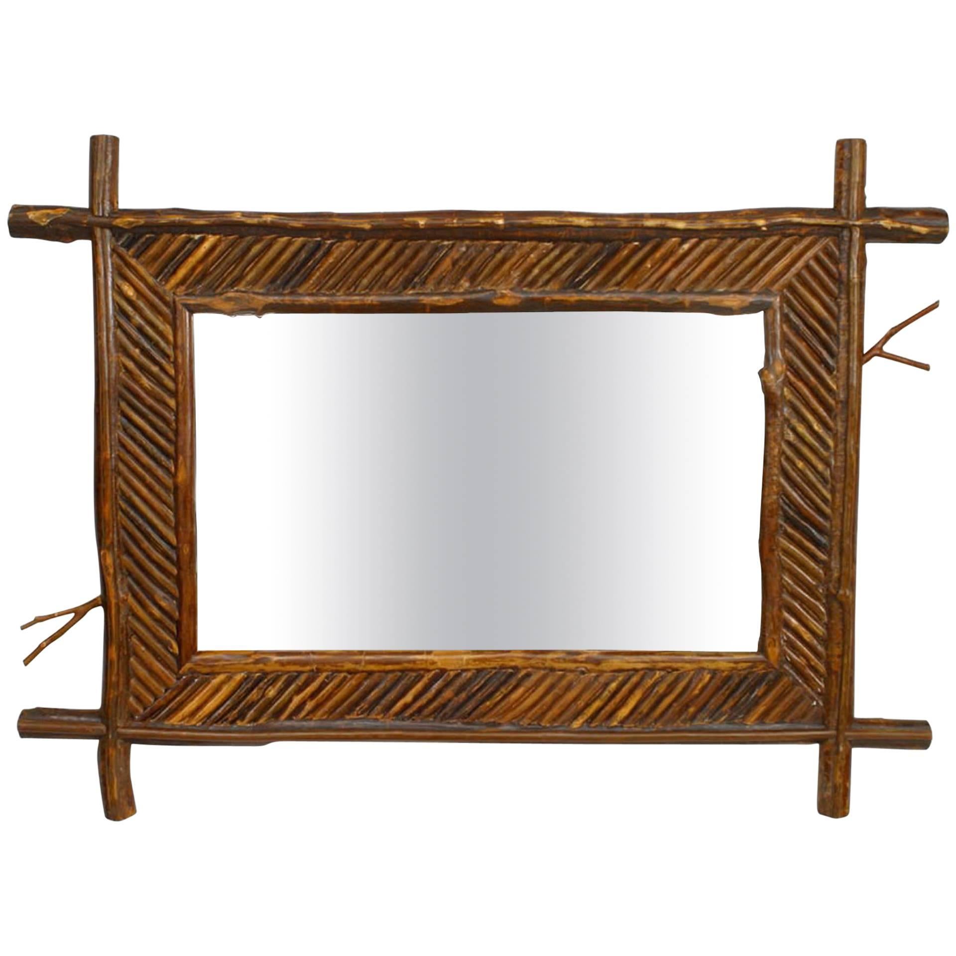20th Century American Adirondack Twig Mirror