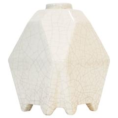 White Octoganal French Vase