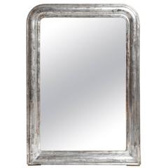 Louis Philippe Style Silver Leaf Mirror