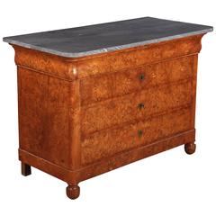 French Restauration Chest of Drawers with Marble Top, Early 1800s