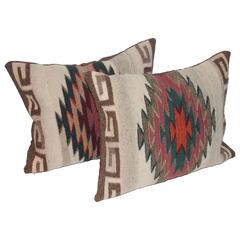 Pair of Eye Dazzler Weaving Pillows