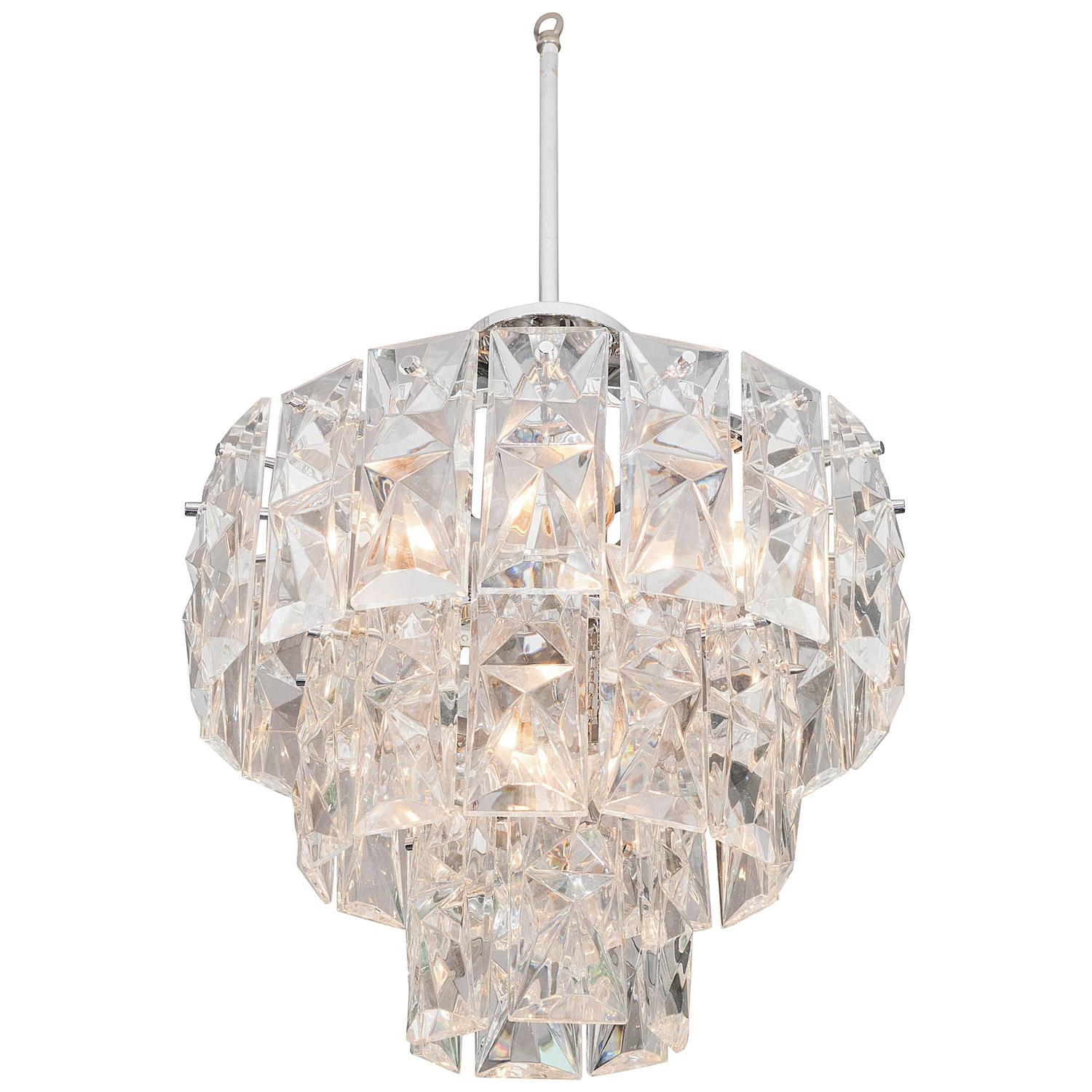 Kinkeldey Austrian ThreeTiered Crystal Chandelier at 1stdibs