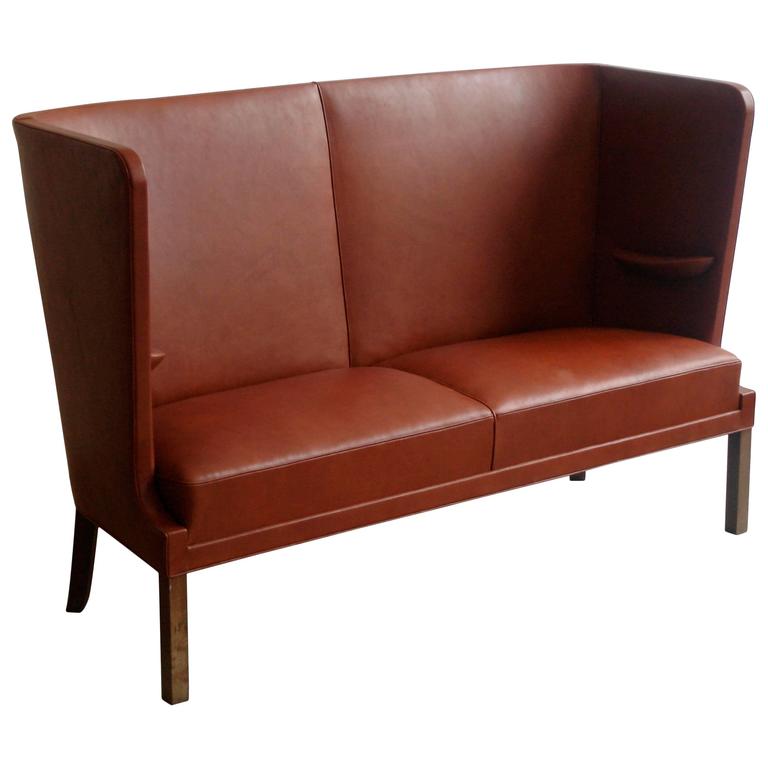 High Backed Sofa with Interior Armrests by Frits Henningsen, 1930s For