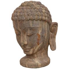 Buddha Head Sculpture of Sandstone