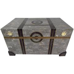 Mid-Century Modern Tessellated Stone Chest by Maitland Smith