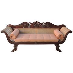 19th C Jamaican Regency Mahogany Hand Caned Sofa 3