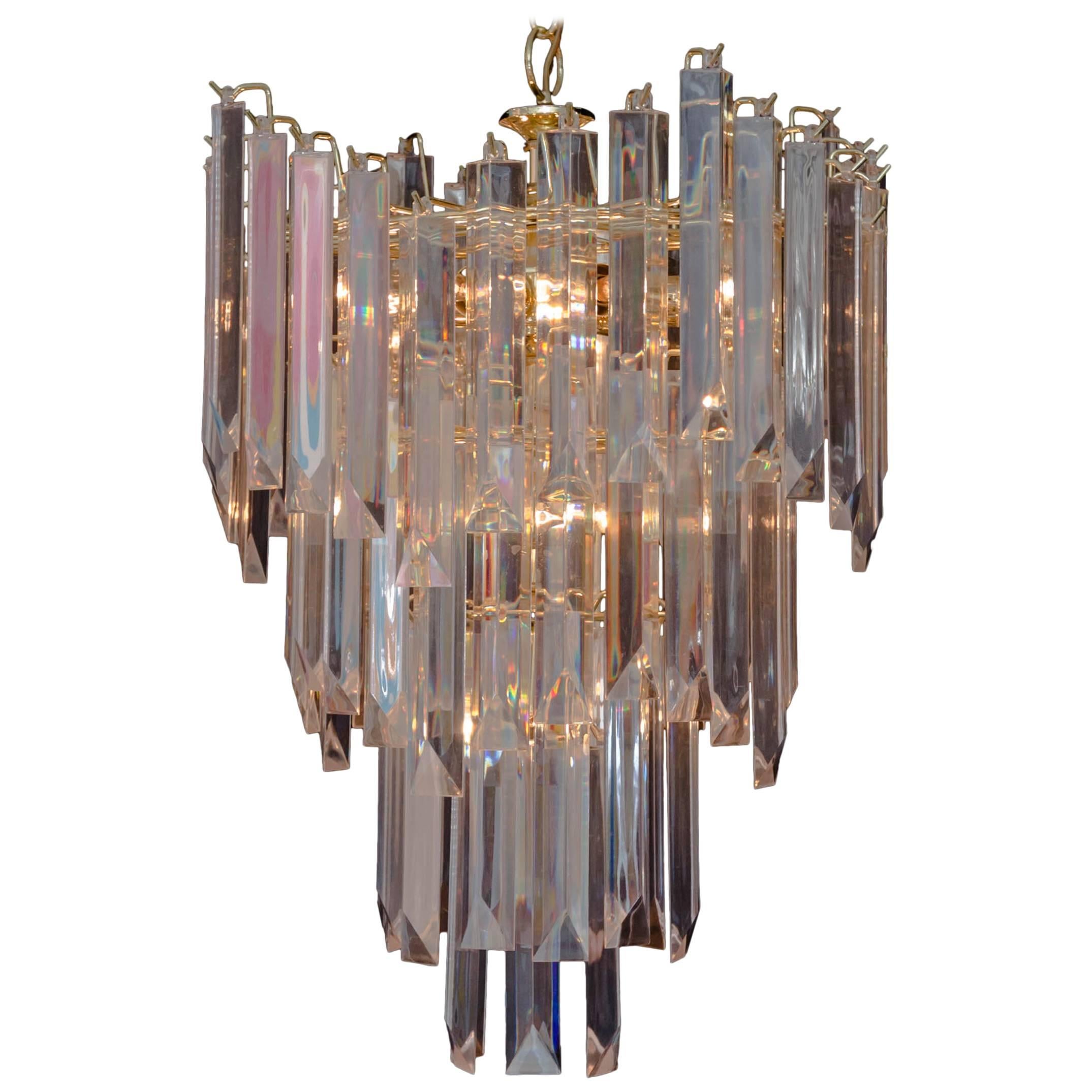 Mid-Century Lucite Chandelier For Sale