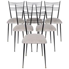 Mid-Century Modern Set of Six Side Chairs