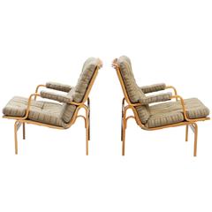 Pair of  ”Ingrid” lounge chairs.