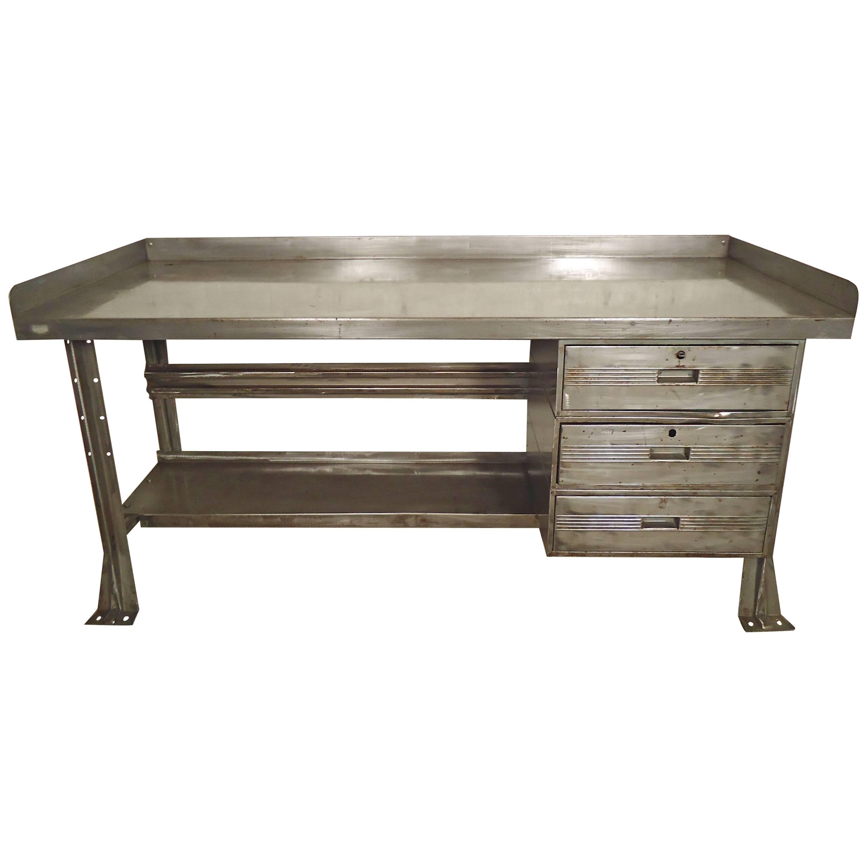Industrial Metal Workbench or Desk