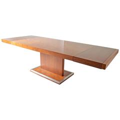 Milo Baughman Walnut Pedestal Dining Table for Founders
