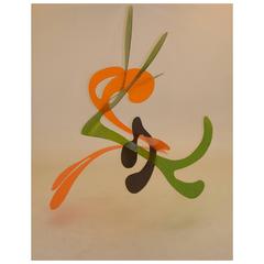 Six Foot Mobile "4th Dimension" Abstract Sculpture by James Edward Davis, 1967 4