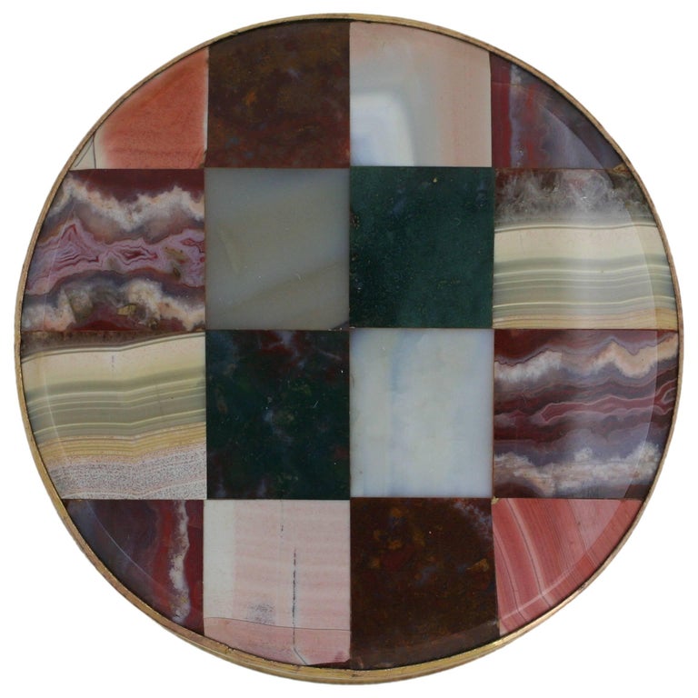 Victorian Specimen BrassMounted Stone Snuff Box, 19th Century at 1stDibs