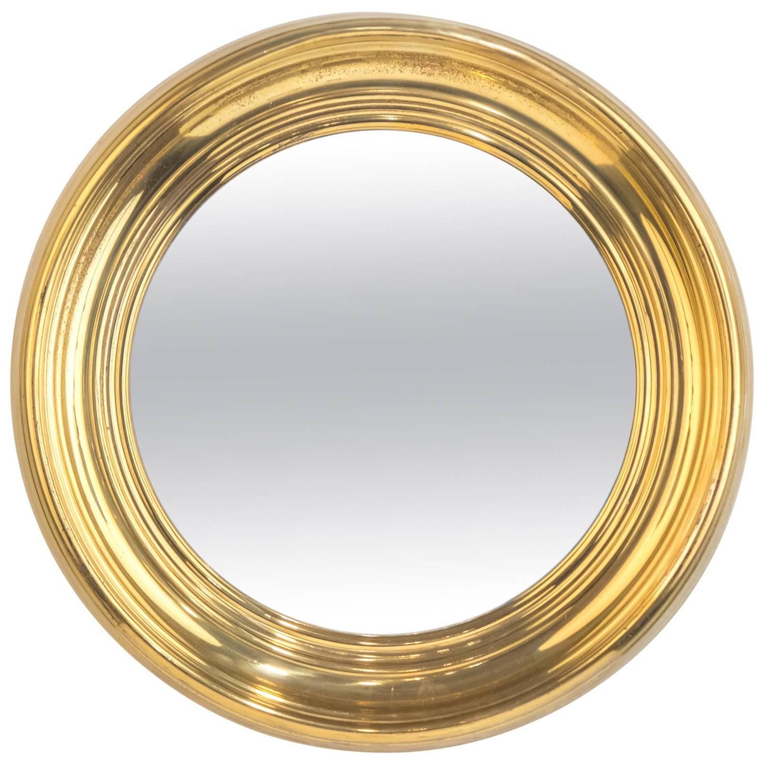 . French Vintage Round Brass Mirror At Stdibs . french vintage round brass mirror at stdibs