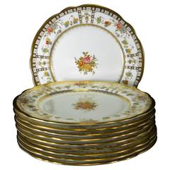 Stunning set of Ten 19th Century Dessert Plates Designed by Wedgwood China