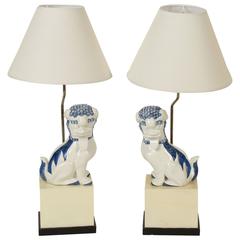 Retro Pair of Billy Haines Style Lamps