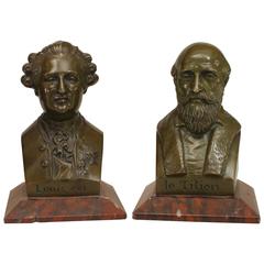 Pair of Mid-19th c. French Busts of Louis XVI and Titian by Chardigny, 1858 6