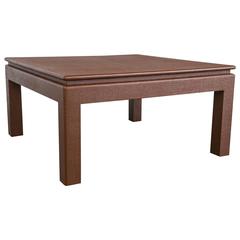 Karl Springer Style Floating-Top Parsons Coffee Table
