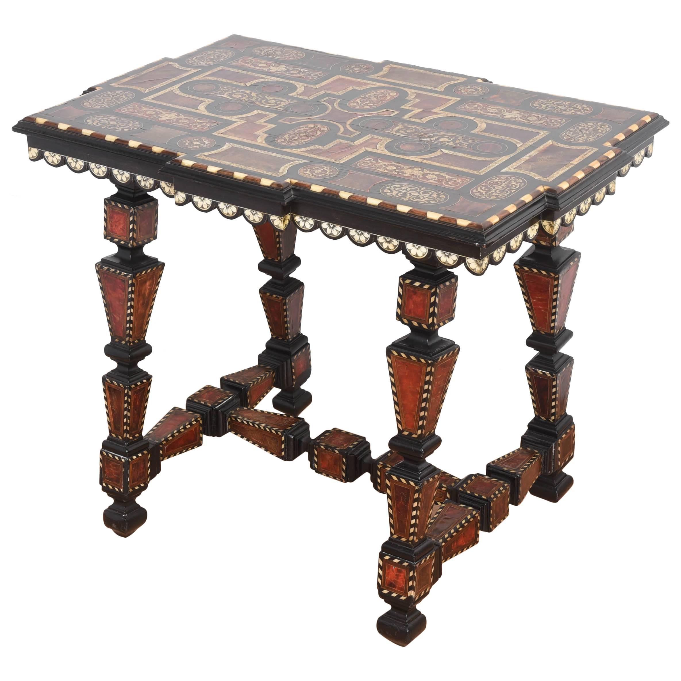 Beautiful 19th Century Italian Inlaid Side Table 