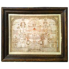 Elizabethan Old Master Marriage Drawing