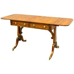 Regency Mahogany Sofa Table of Very Desirable Shallow Proportions