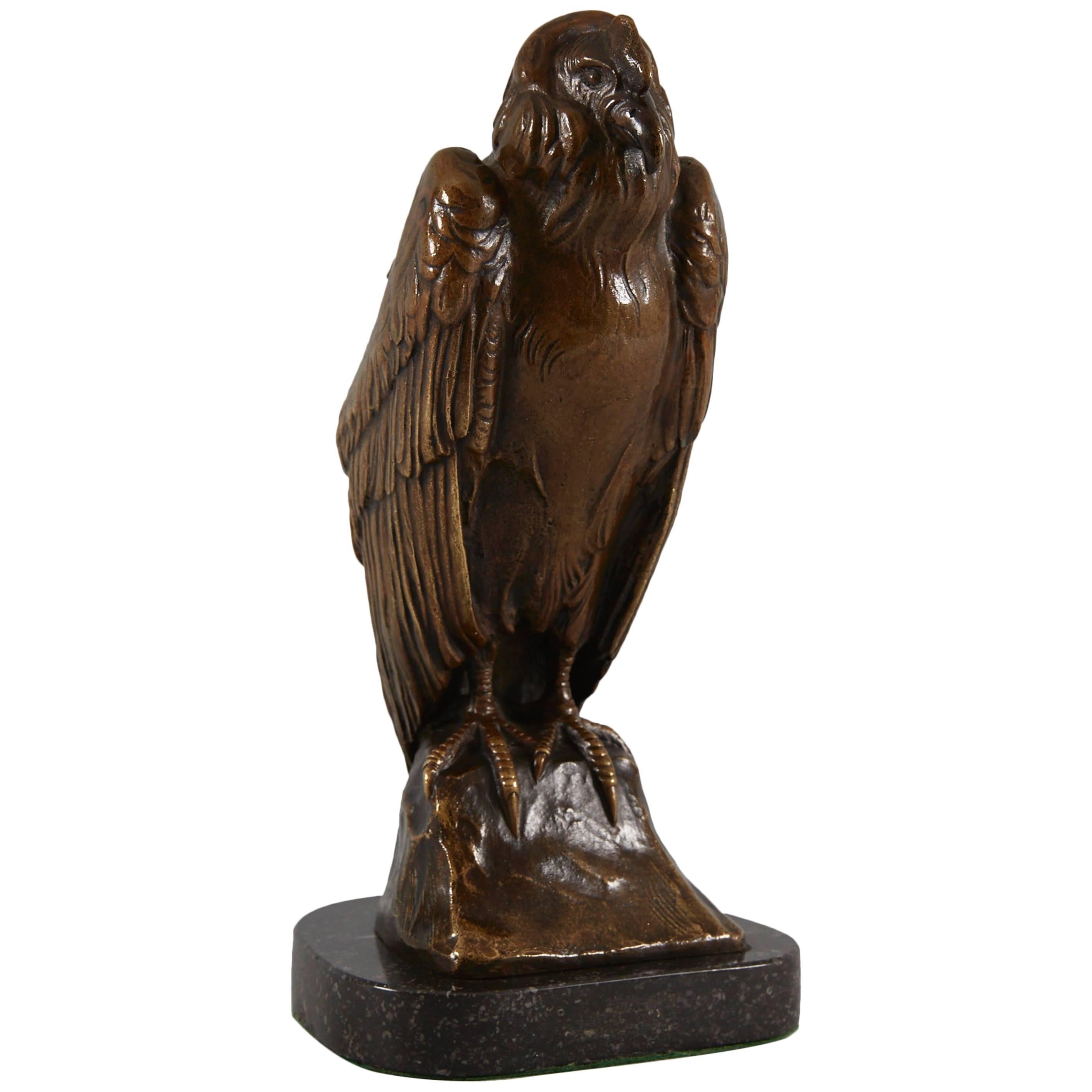 Bronze Sculpture of a Condor, Signed Gustav Kohl For Sale