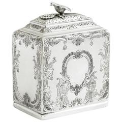 Exceptionally Fine and Unusual George II Chinoiserie Revival Rococo Tea Caddy