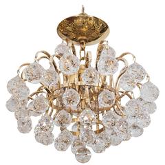 Brass Crystal Drop Chandelier 3