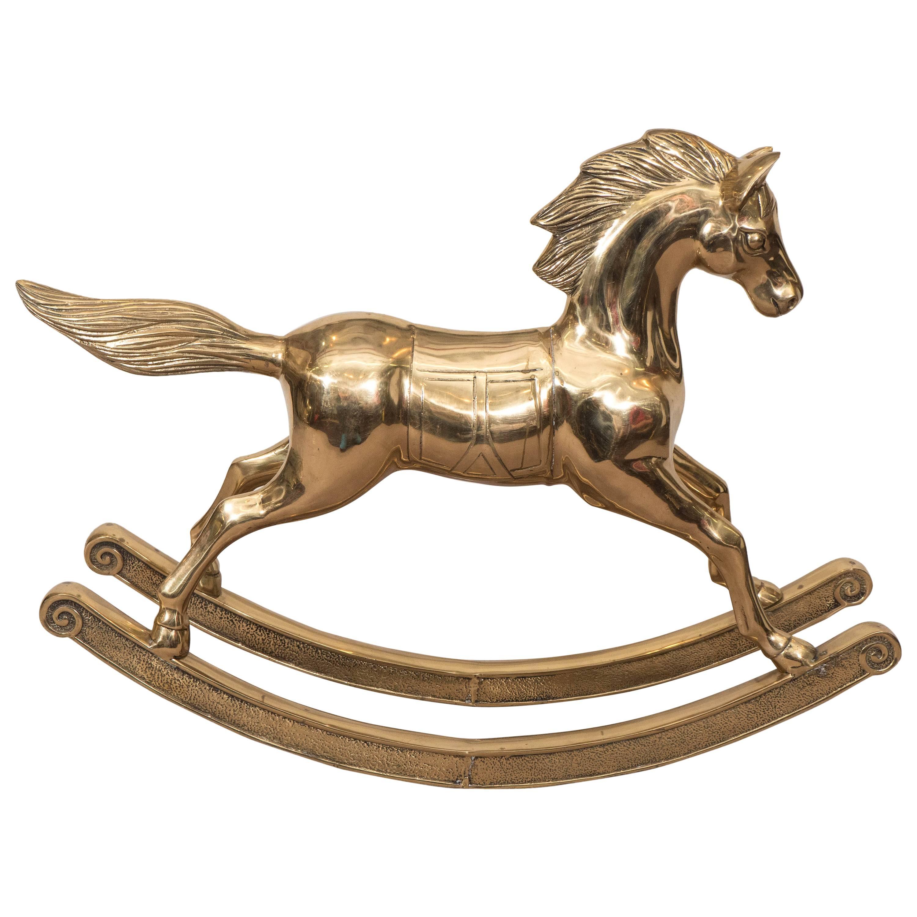 Brass Rocking Horse