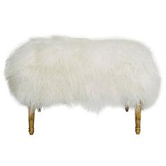 Louis XVI Style Giltwood Fur Tabouret 2