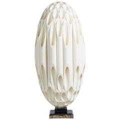Rare Ovoid Shaped Sculptural Lamp by Rougier, Late 1970s