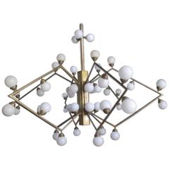 Vintage Incredible Huge and Unique Gold Chandelier from a German Circus